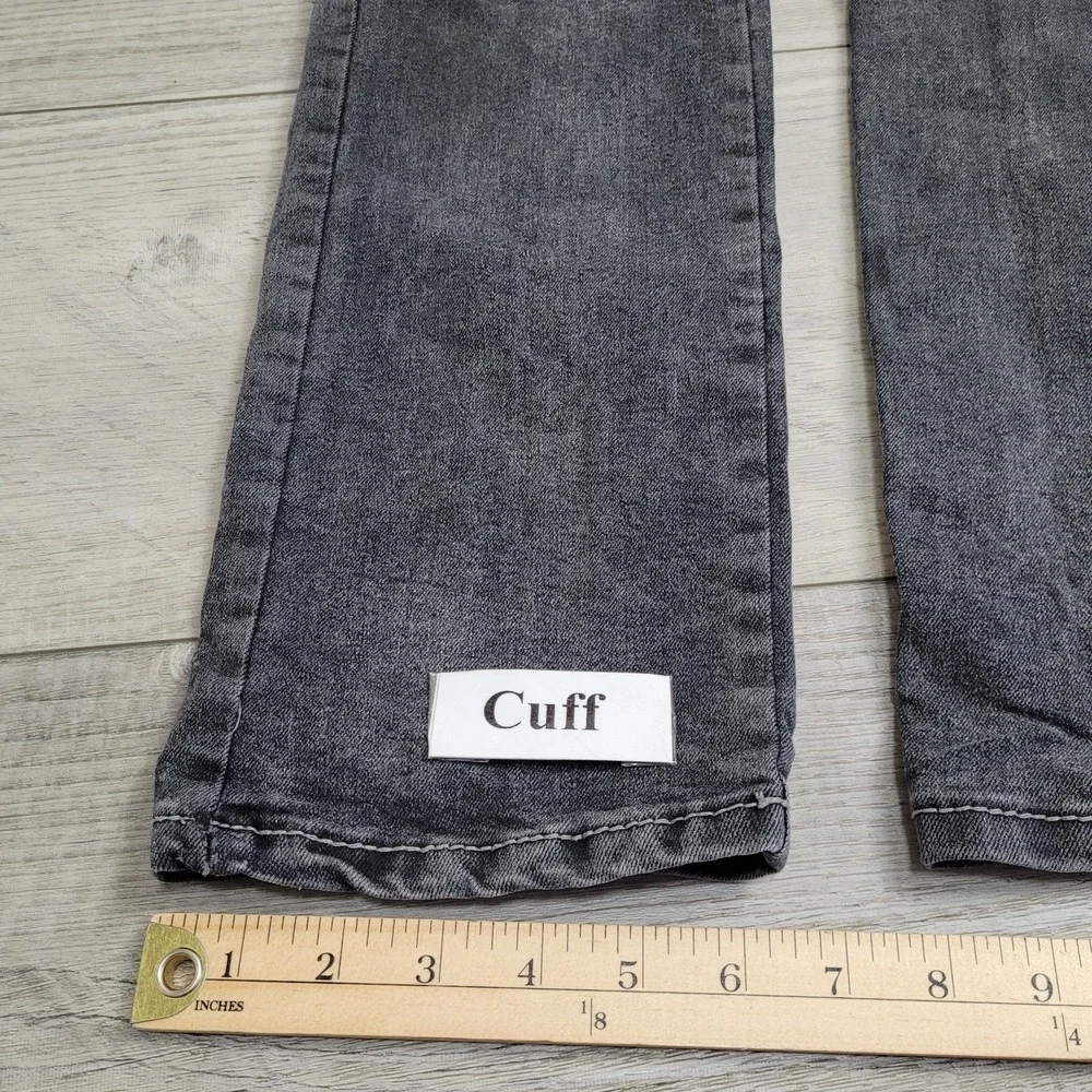 👖True Religion Jeans Boy 10 Shadow Grey Ricky Relaxed Straight Cargo Whiskering